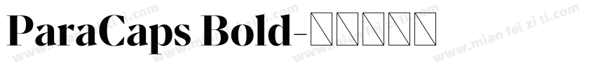 ParaCaps Bold字体转换